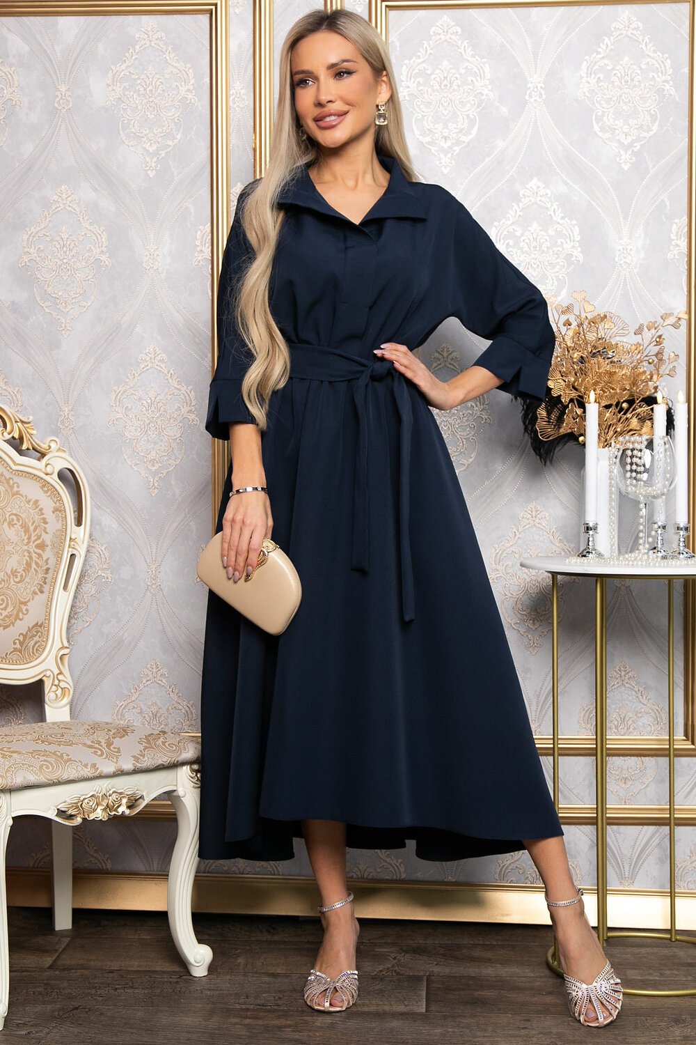 LT Collection Платье 572826 П14864-16М темно-синий