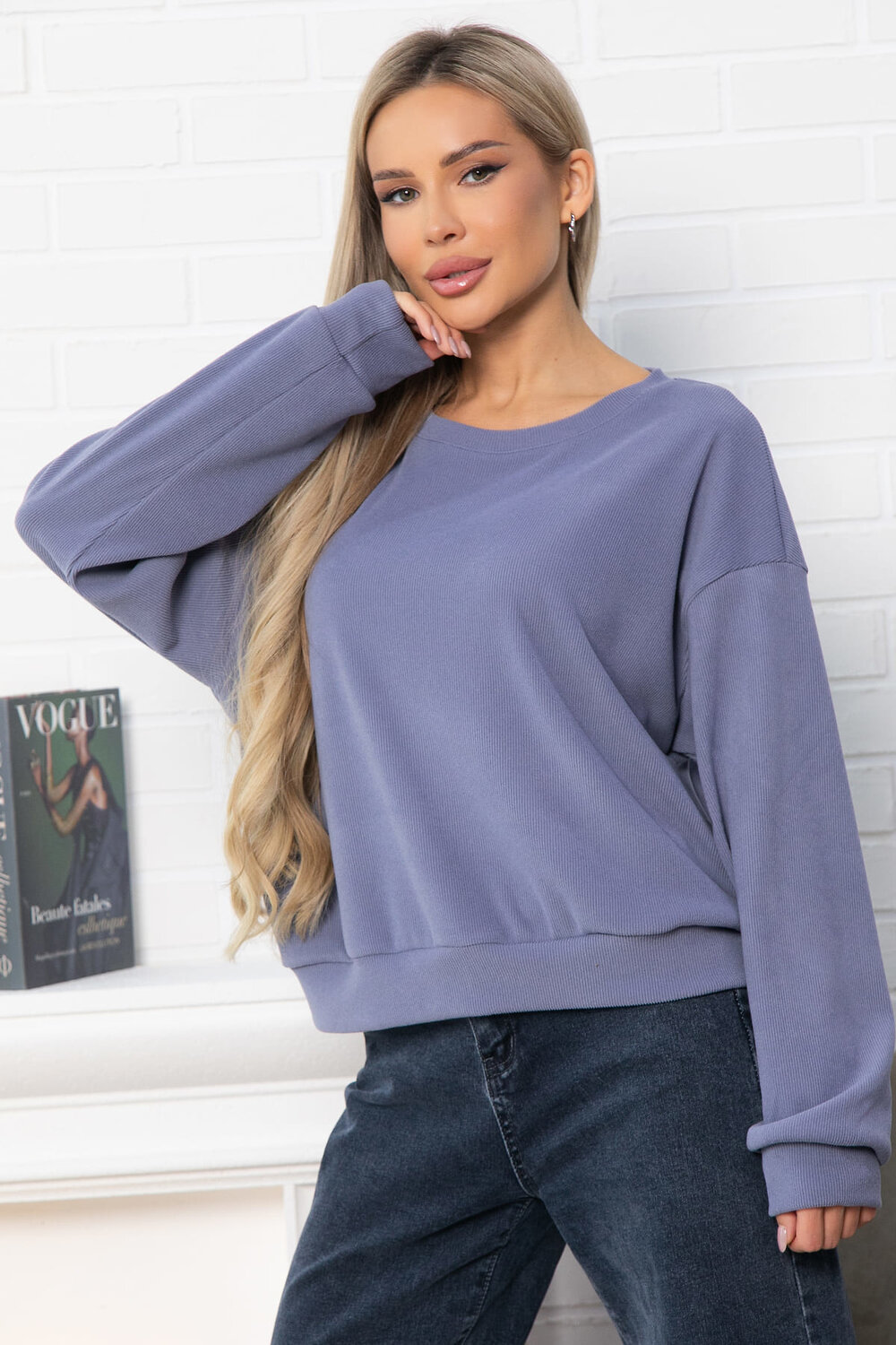 LT Collection Свитшот 572828 Б14902-25М серо-синий