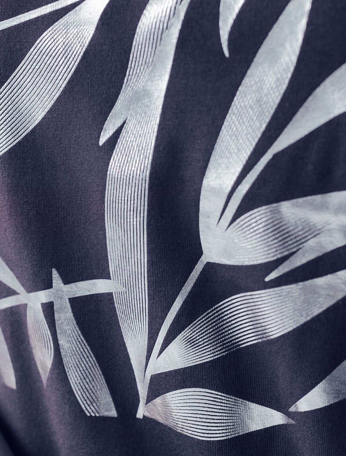 VILATTE Футболка 572833 D49.134 т.синий_листики