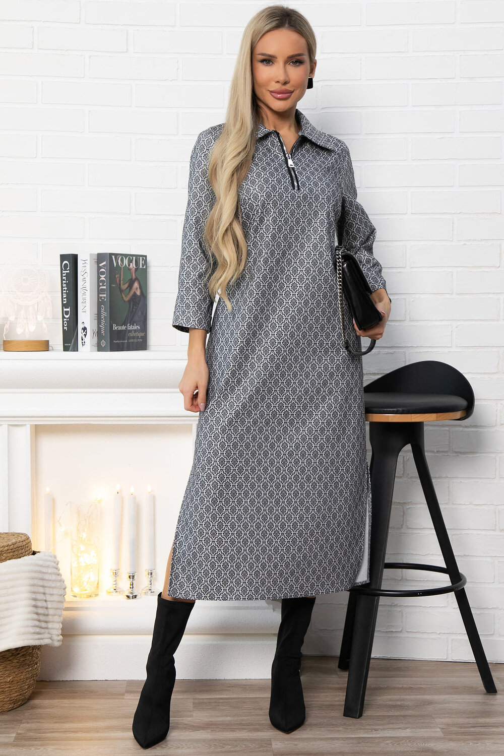 LT Collection Платье 572841 П14877-18М темно-серый