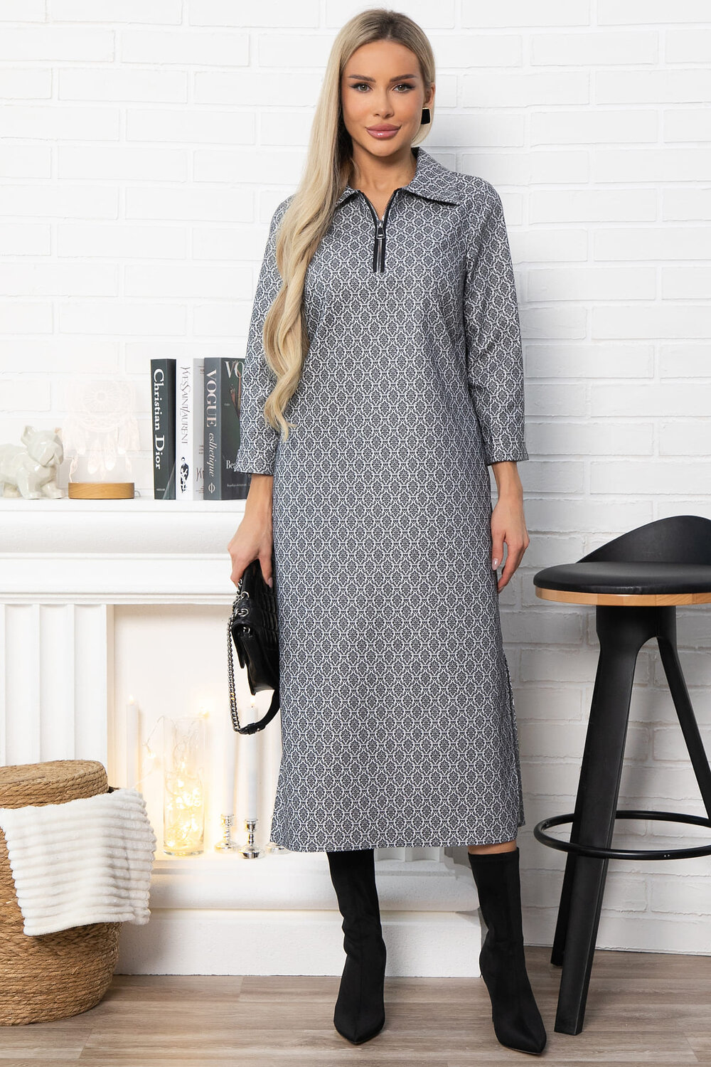 LT Collection Платье 572841 П14877-18М темно-серый