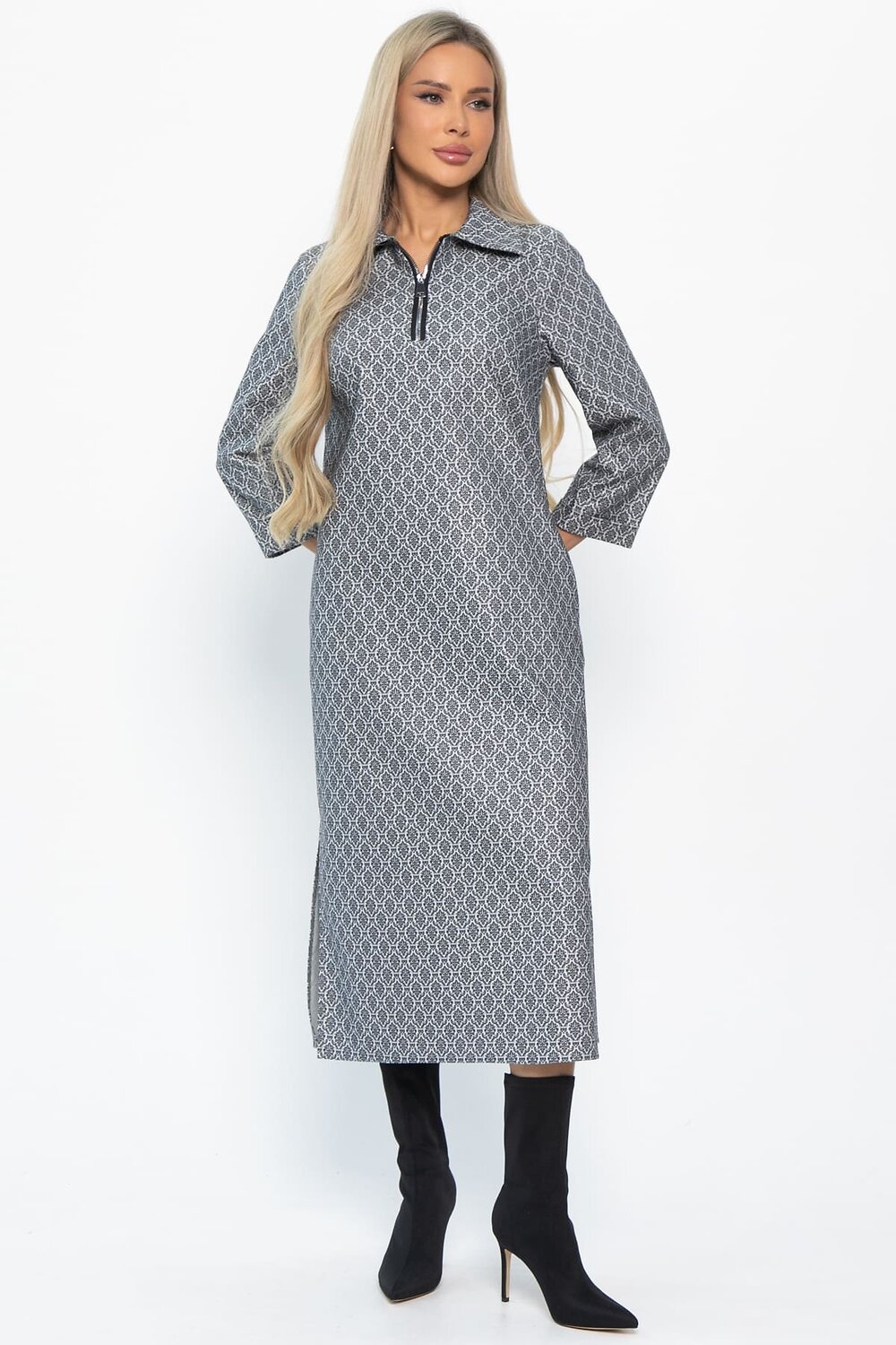 LT Collection Платье 572841 П14877-18М темно-серый