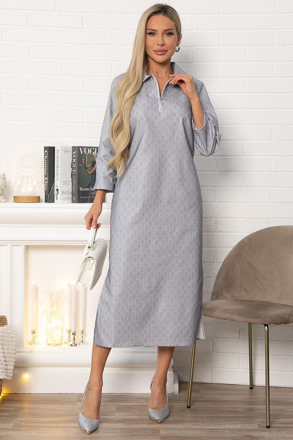 LT Collection Платье 572844 П14876-18М серый