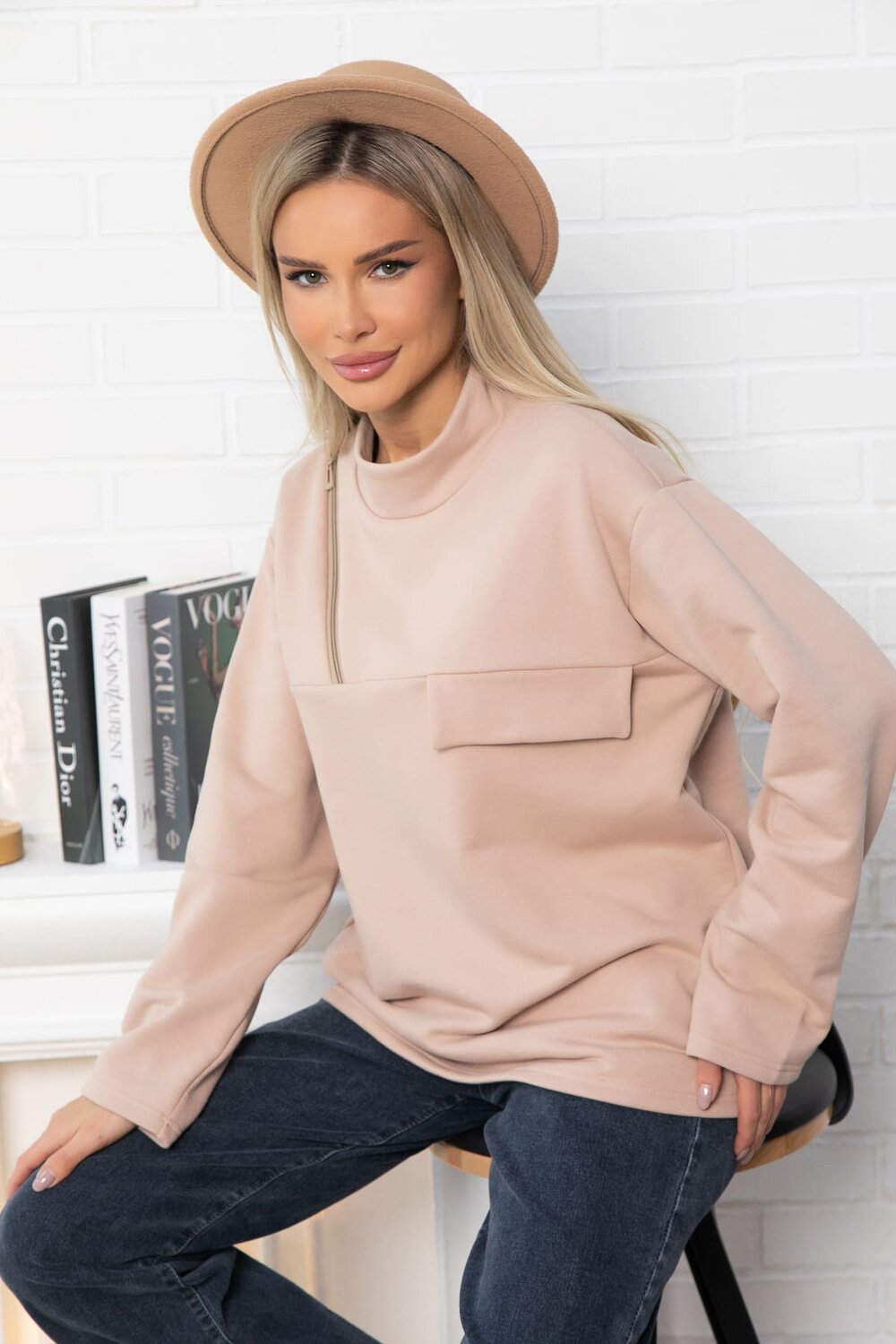 LT Collection Свитшот 572847 Б14872-7М бежевый