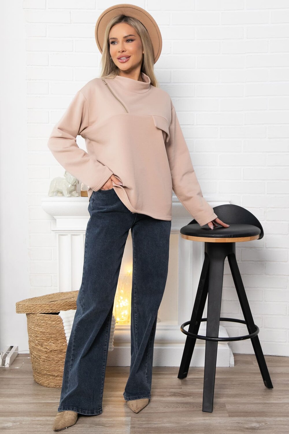 LT Collection Свитшот 572847 Б14872-7М бежевый