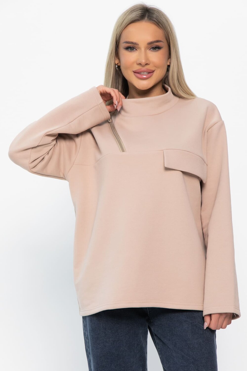 LT Collection Свитшот 572847 Б14872-7М бежевый