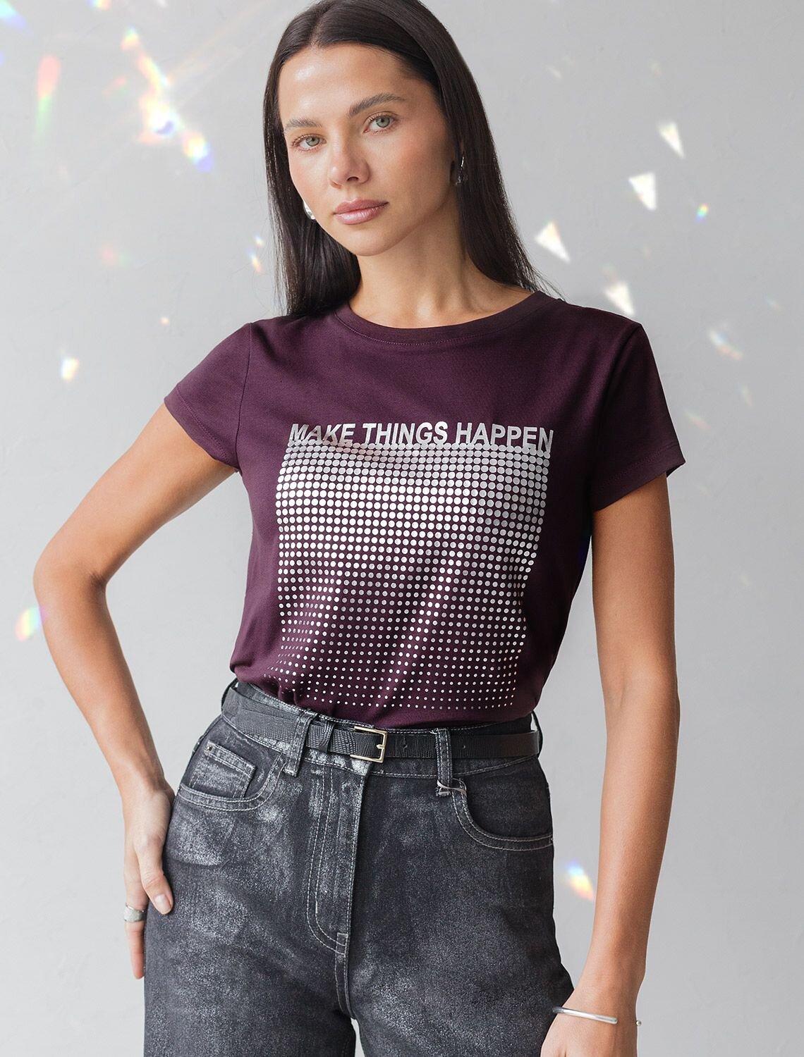 VILATTE Футболка 572848 D49.135 бургунди_things