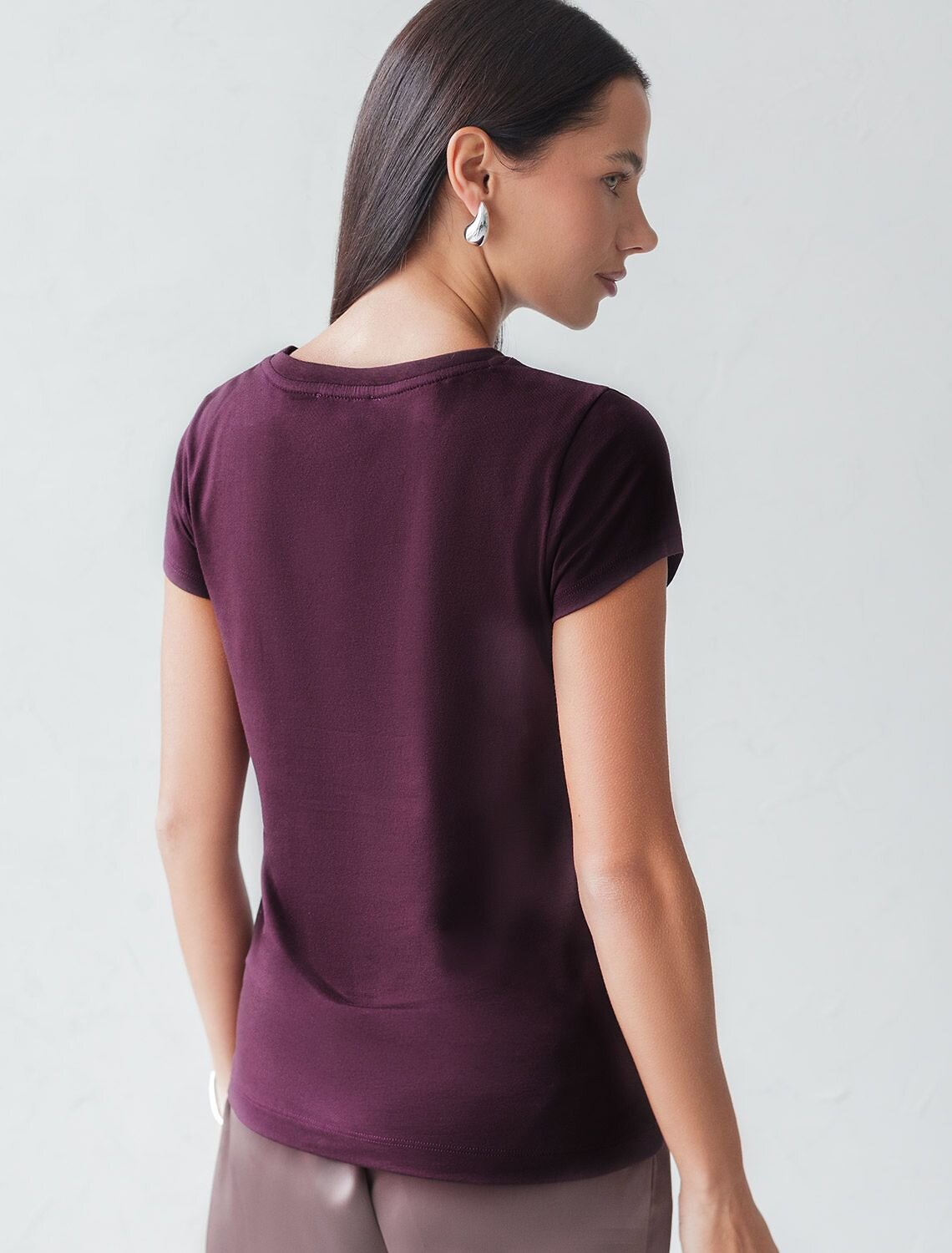 VILATTE Футболка 572856 D49.135 бургунди_штрихи