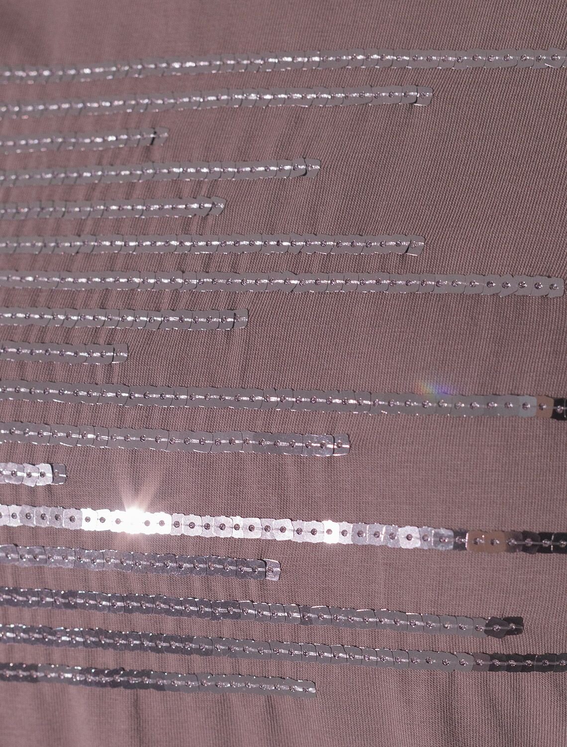 VILATTE Футболка 572858 D49.135 кофейный_shiny stripes