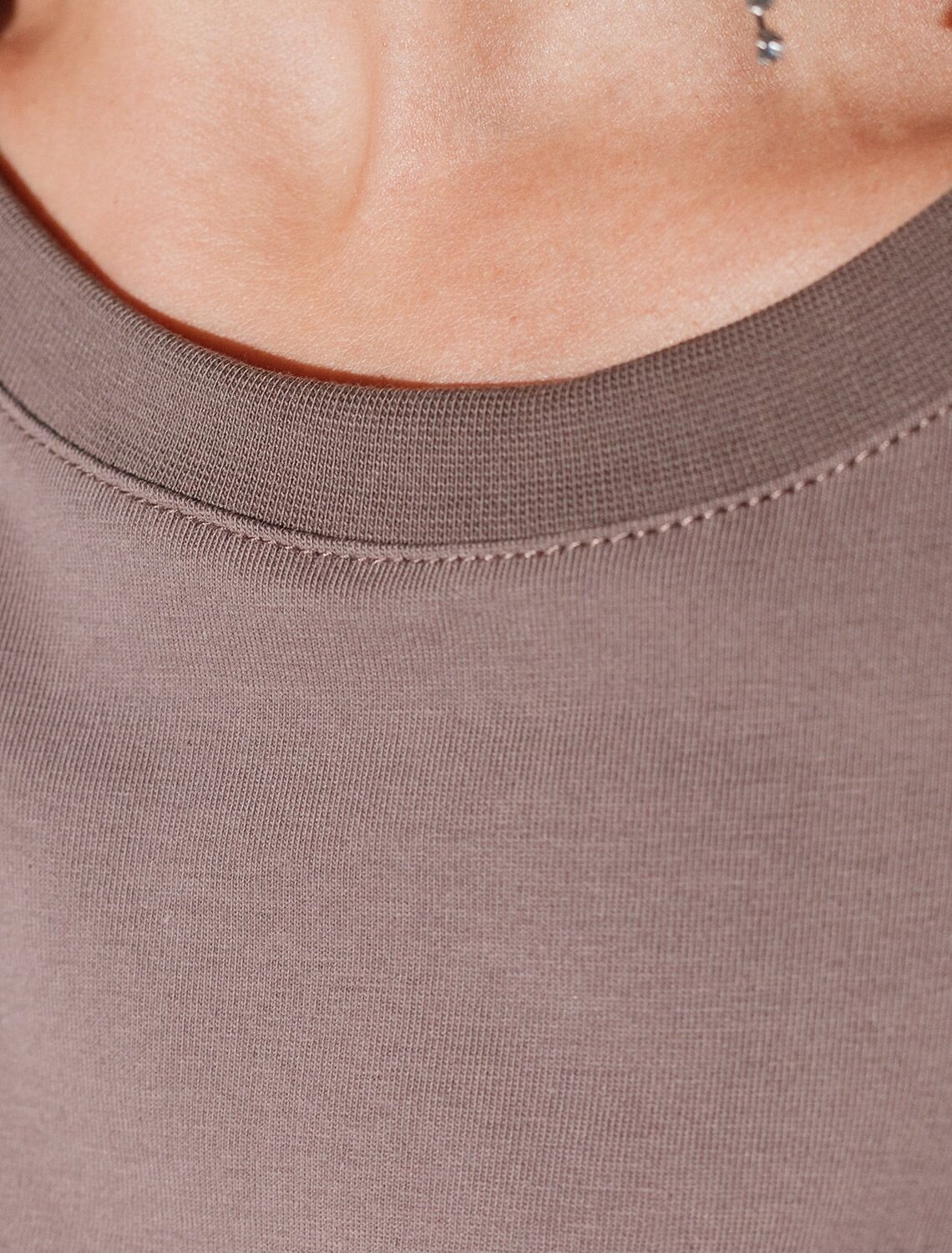 VILATTE Футболка 572862 D49.135 кофейный_блестки