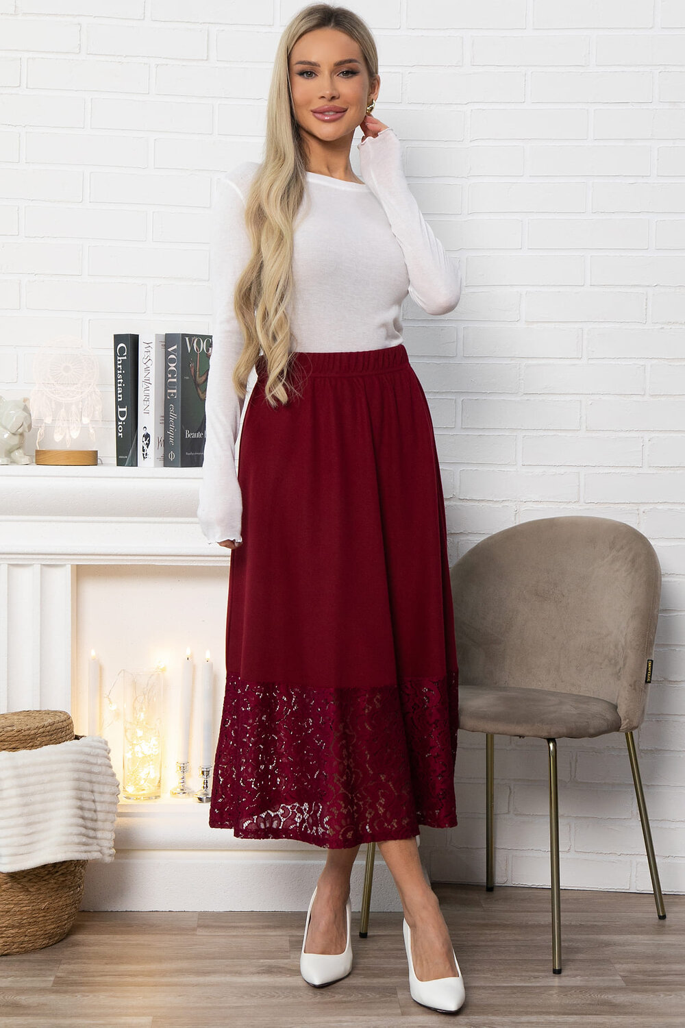 LT Collection Юбка 572867 Ю14912-10М бордовый