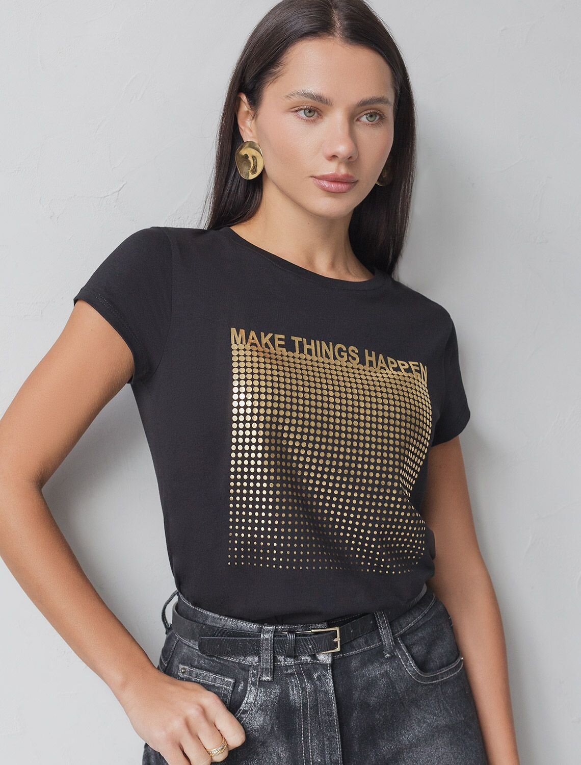 VILATTE Футболка 572868 D49.135 черный_things