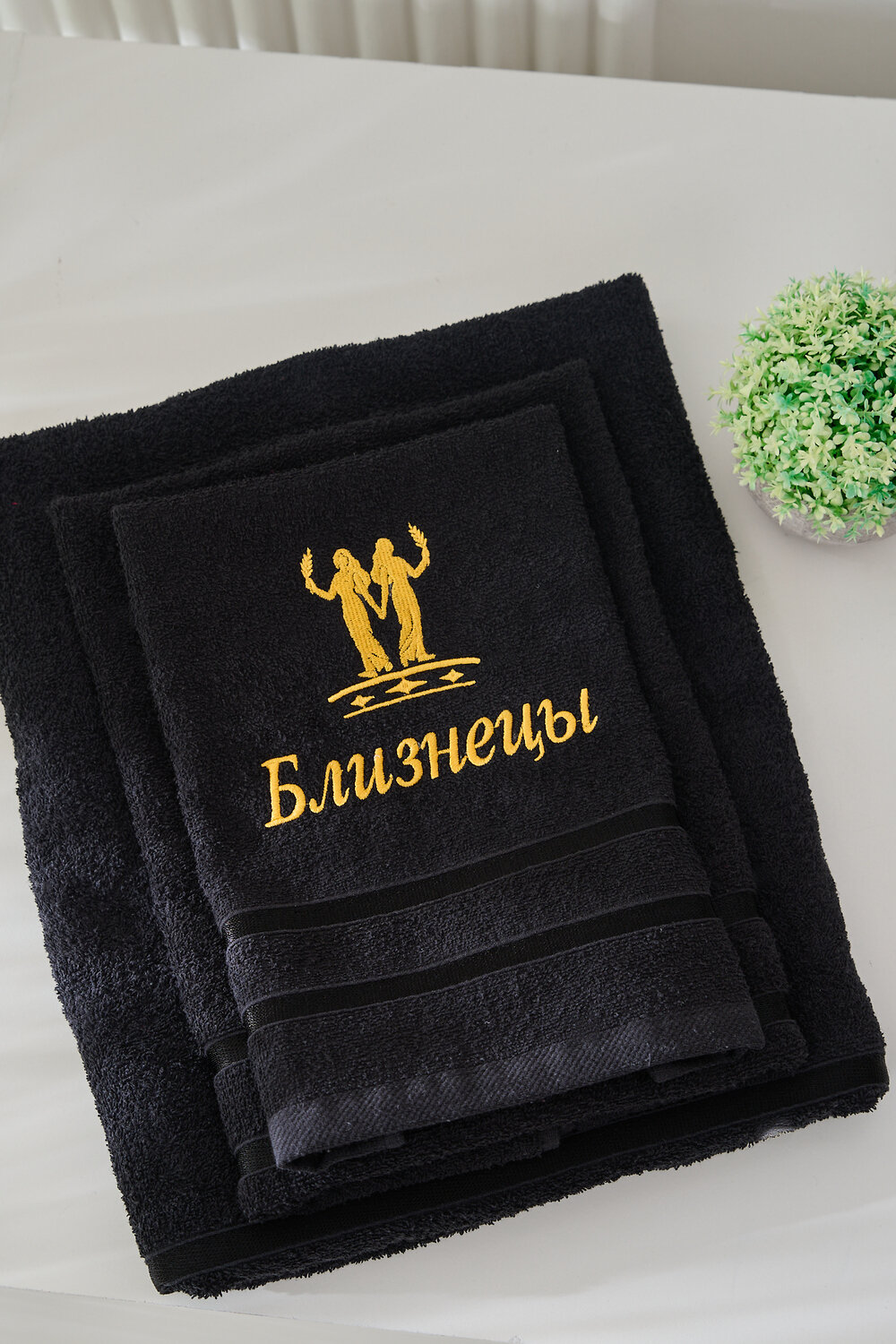 Натали Полотенце 572886 14418 черный+близнецы