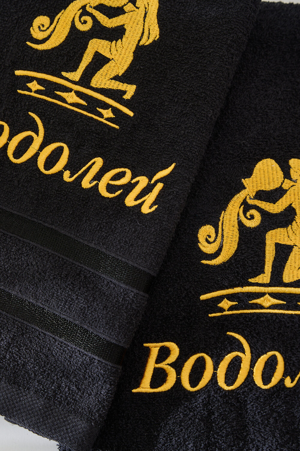 Натали Полотенце 572891 14418 черный+водолей