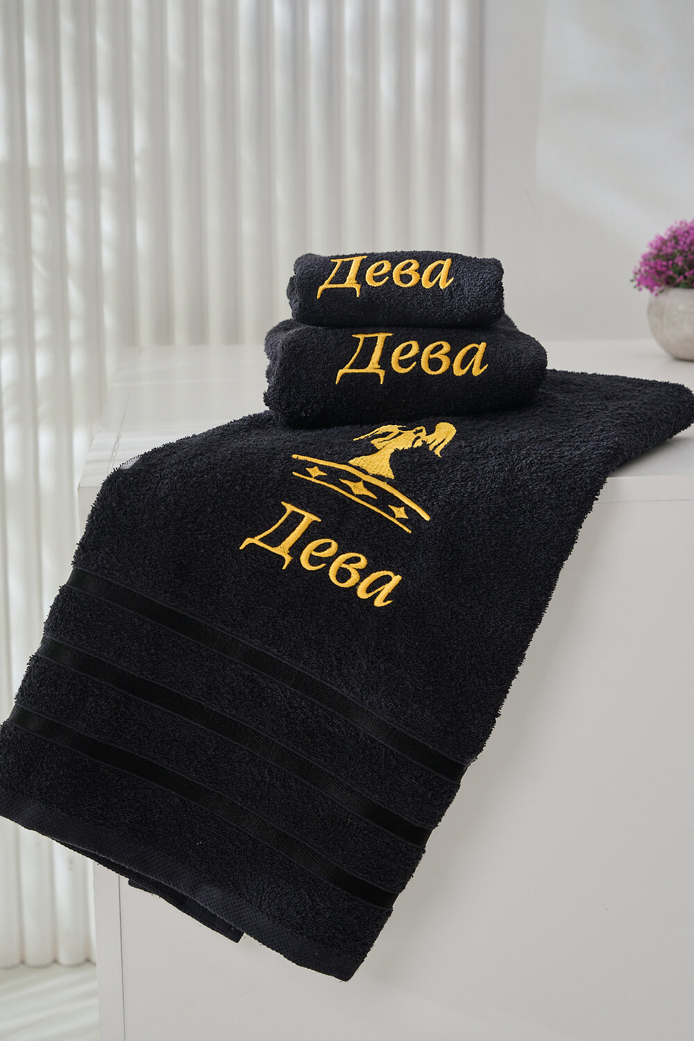 Натали Полотенце 572892 14418 черный+дева