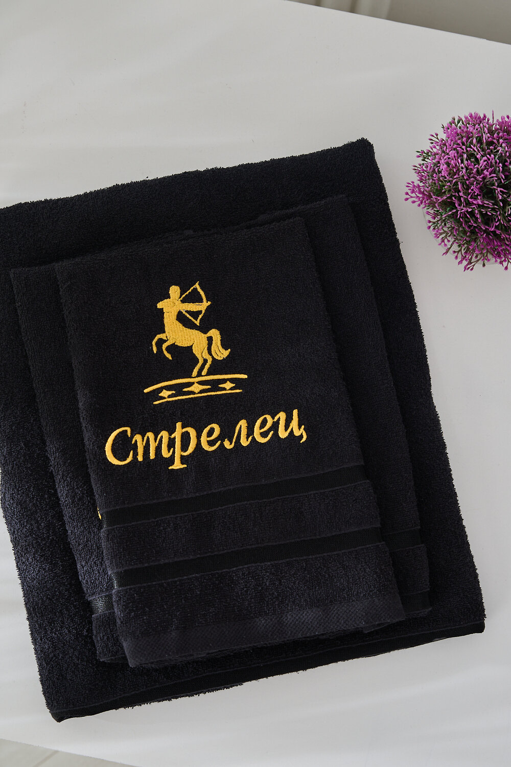 Натали Полотенце 572898 14418 черный+стрелец
