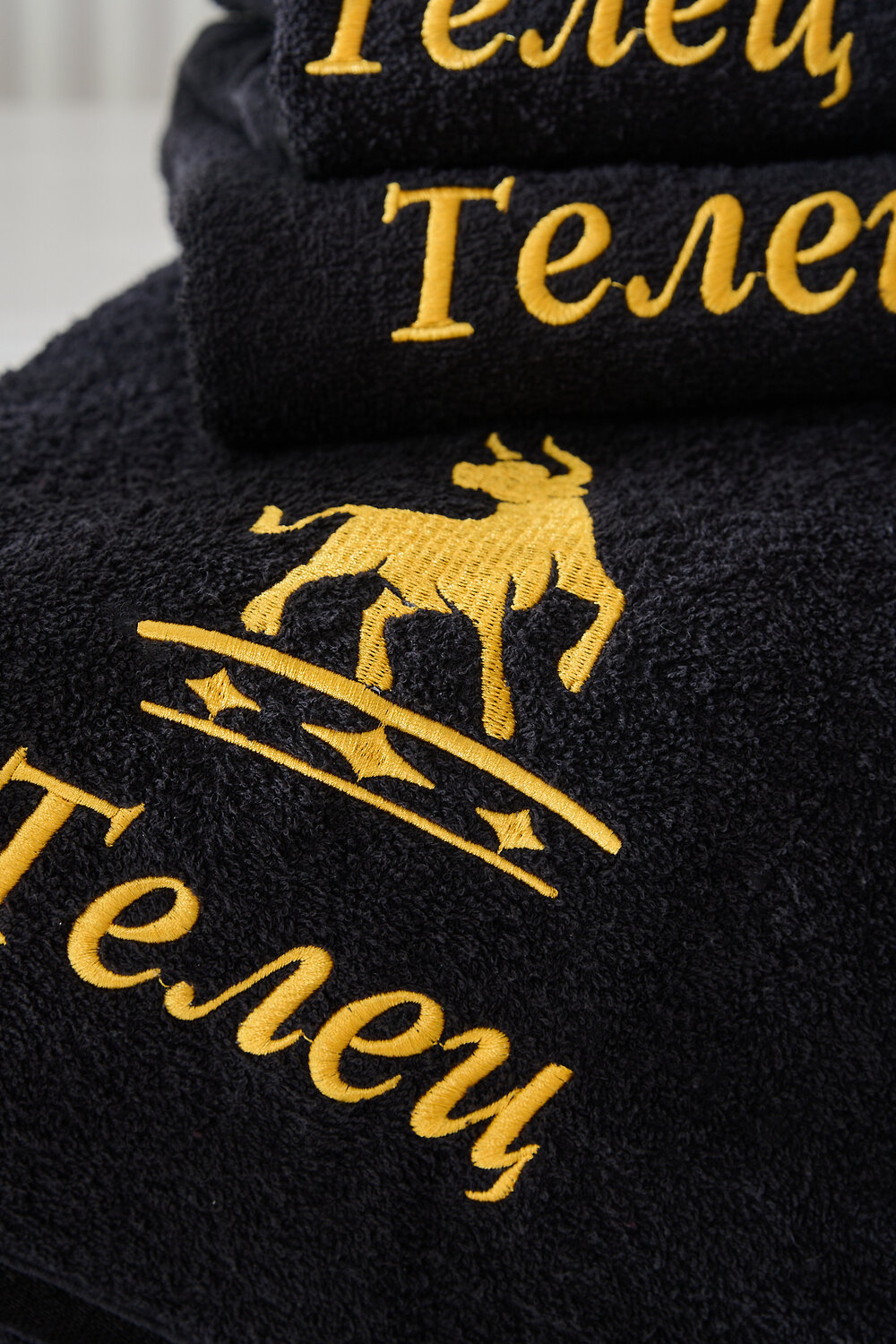 Натали Полотенце 572899 14418 черный+телец