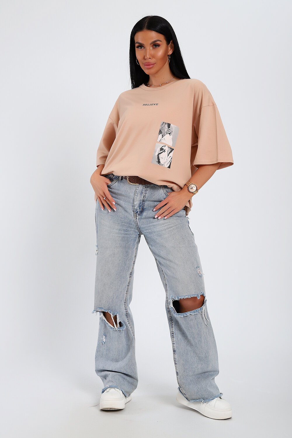 Натали Футболка 572903 82088 пудровый