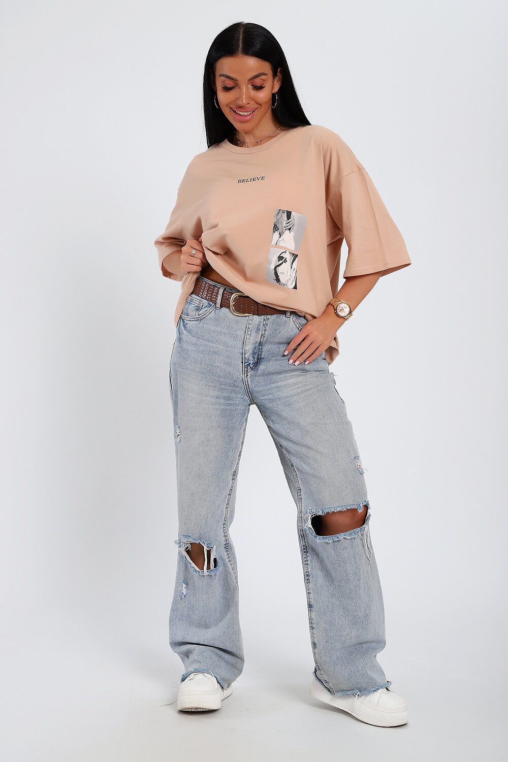 Натали Футболка 572903 82088 пудровый