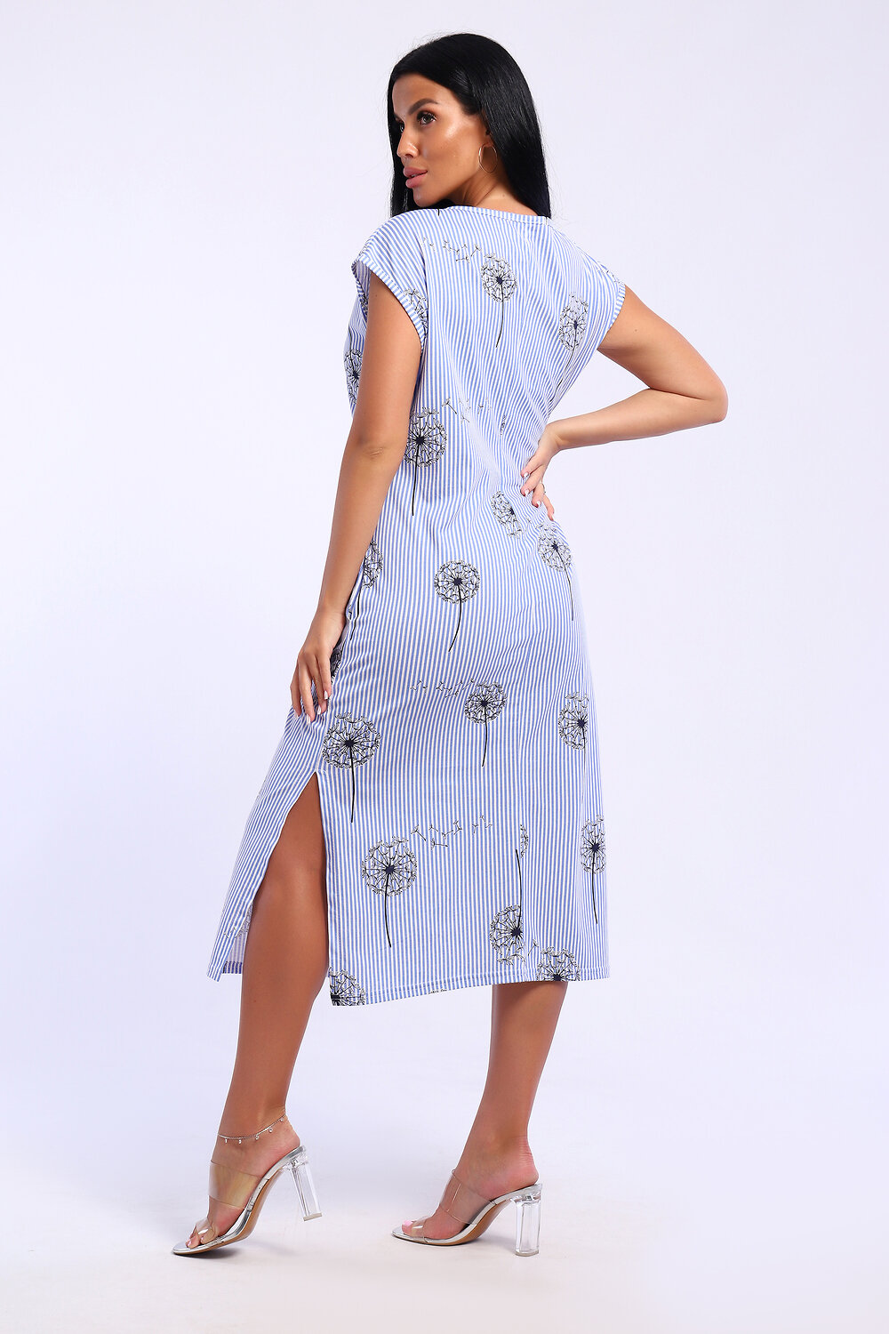 Натали Платье 572996 82061 полоска голубая узкая