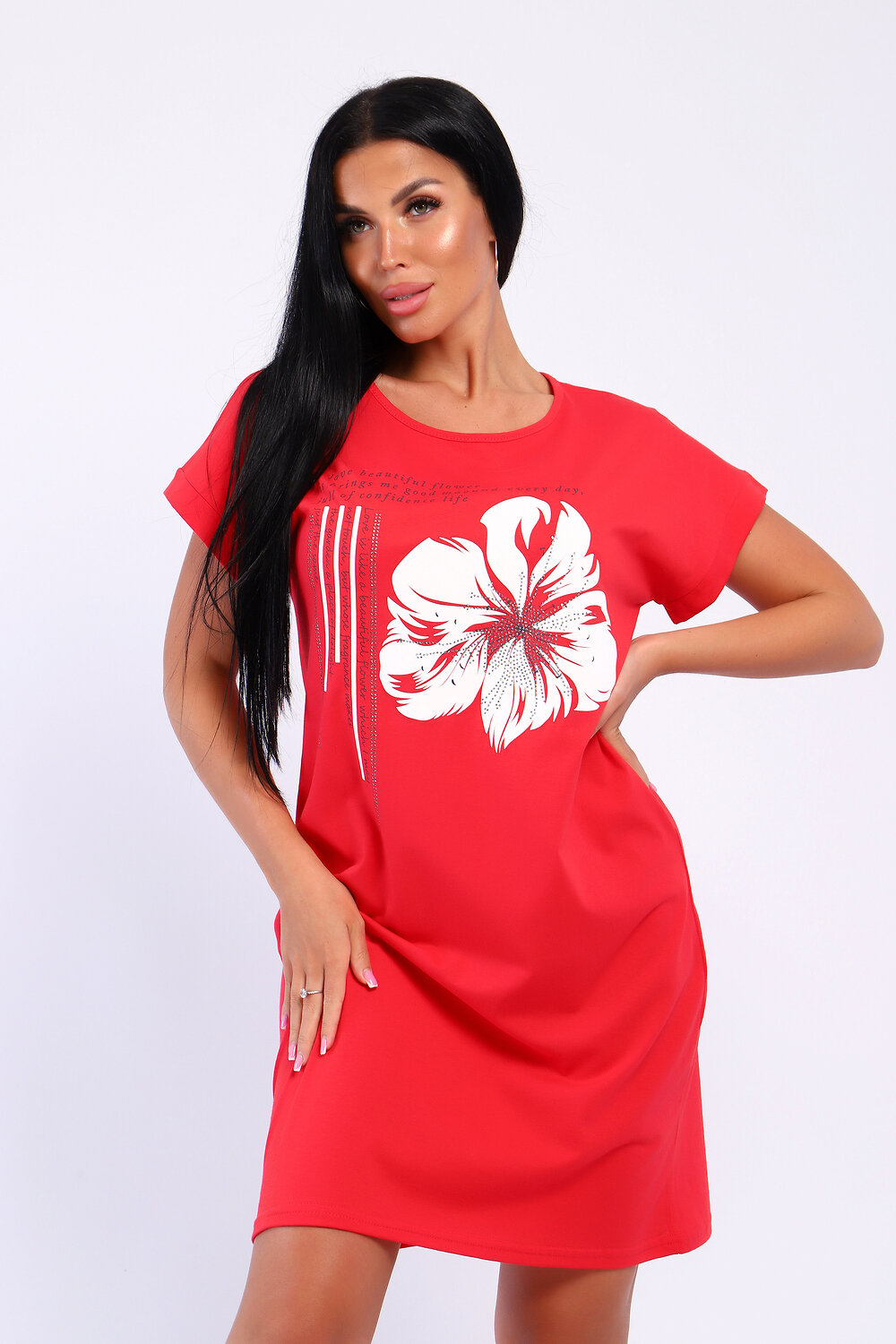 Натали Туника 573001 82058 красный коралл