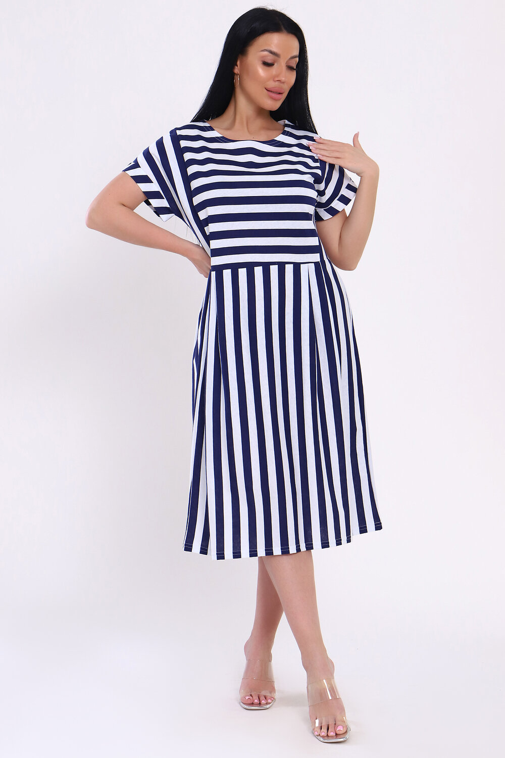 Натали Платье 573003 82054 полоса синяя