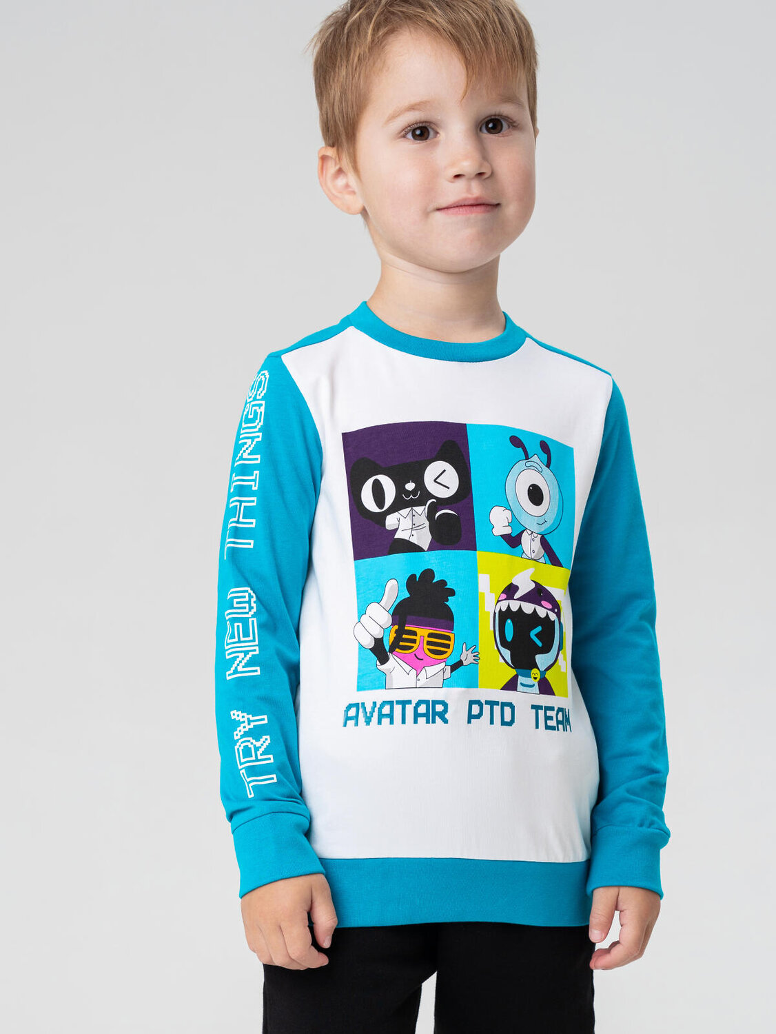 PLAYTODAY Толстовка 573056 32412173 голубой,белый