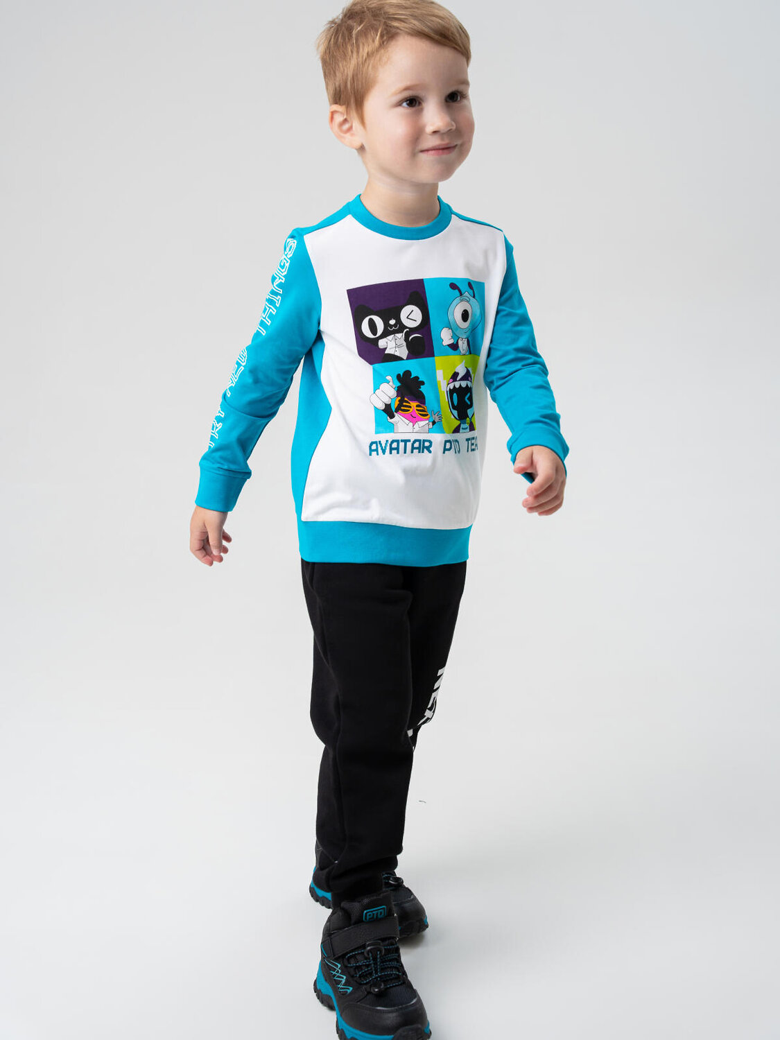 PLAYTODAY Толстовка 573056 32412173 голубой,белый