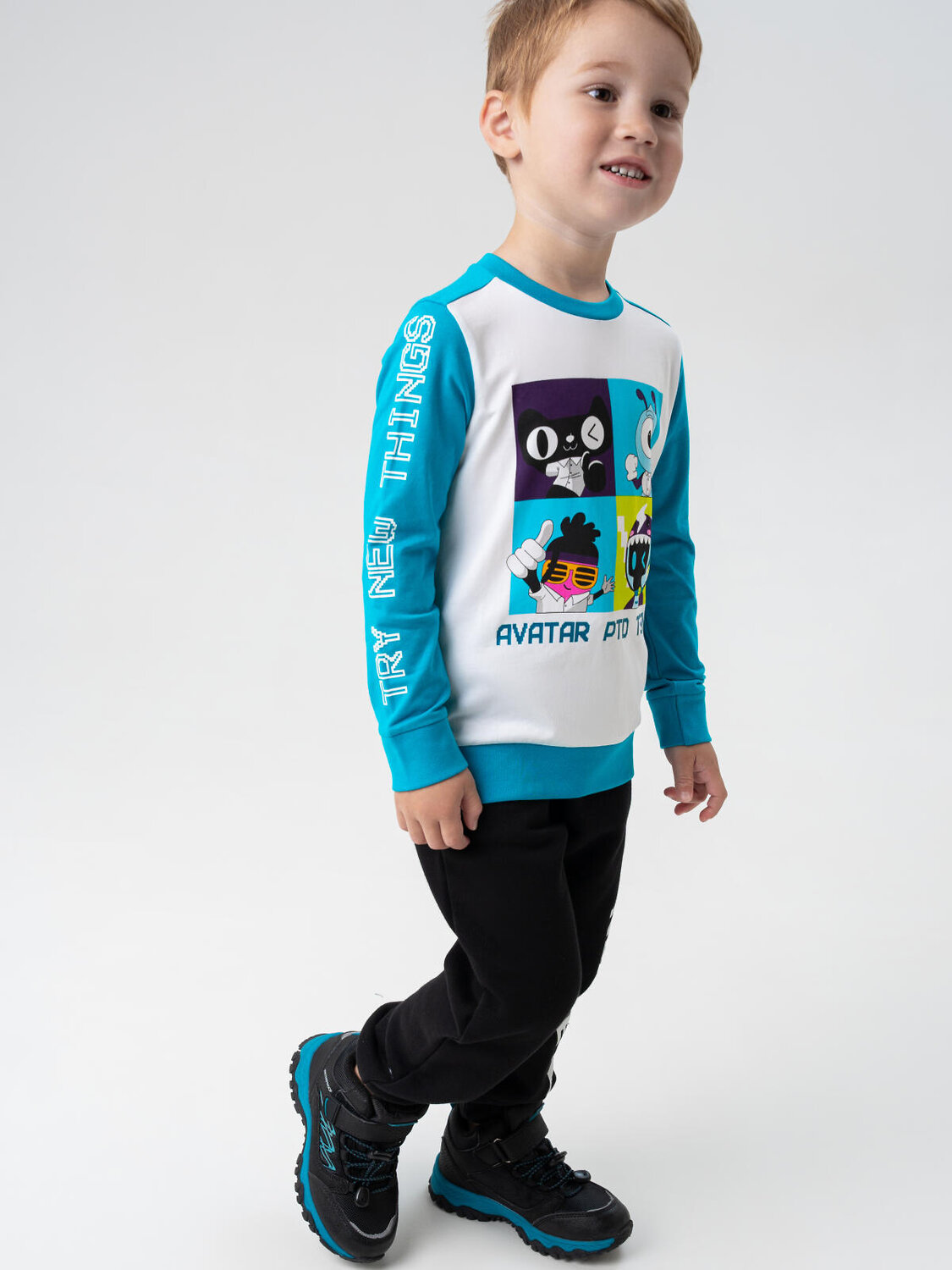 PLAYTODAY Толстовка 573056 32412173 голубой,белый