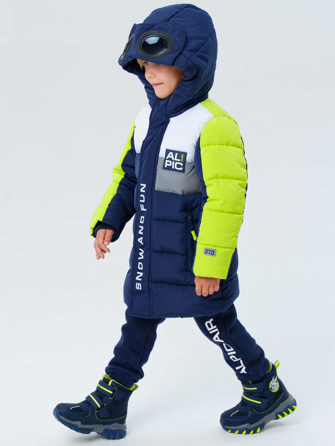 PLAYTODAY Пальто 573079 32512223 тёмно-синий,светло-зеленый,белый