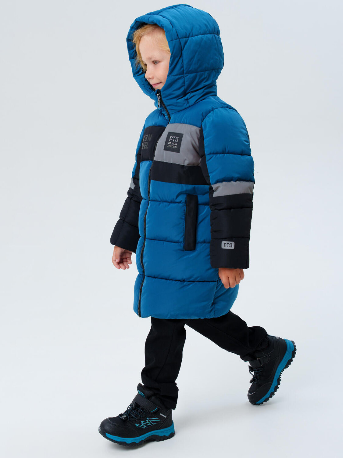 PLAYTODAY Пальто 573080 32512275 тёмно-синий,черный