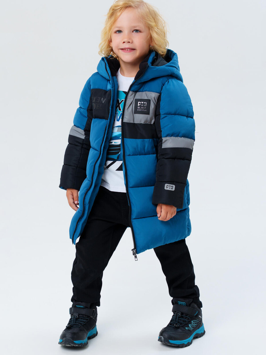 PLAYTODAY Пальто 573080 32512275 тёмно-синий,черный