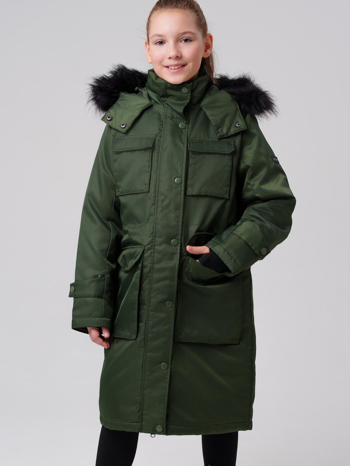 PLAYTODAY Пальто 573088 32521103 темно-зеленый