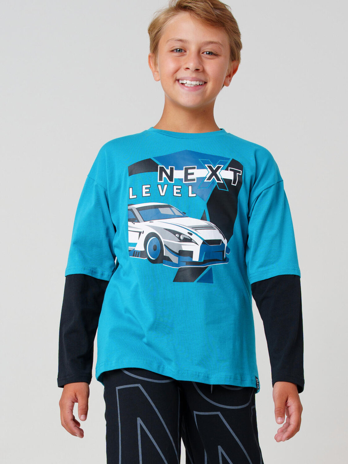 PLAYTODAY Фуфайка 573093 32511460 черный,бирюзовый