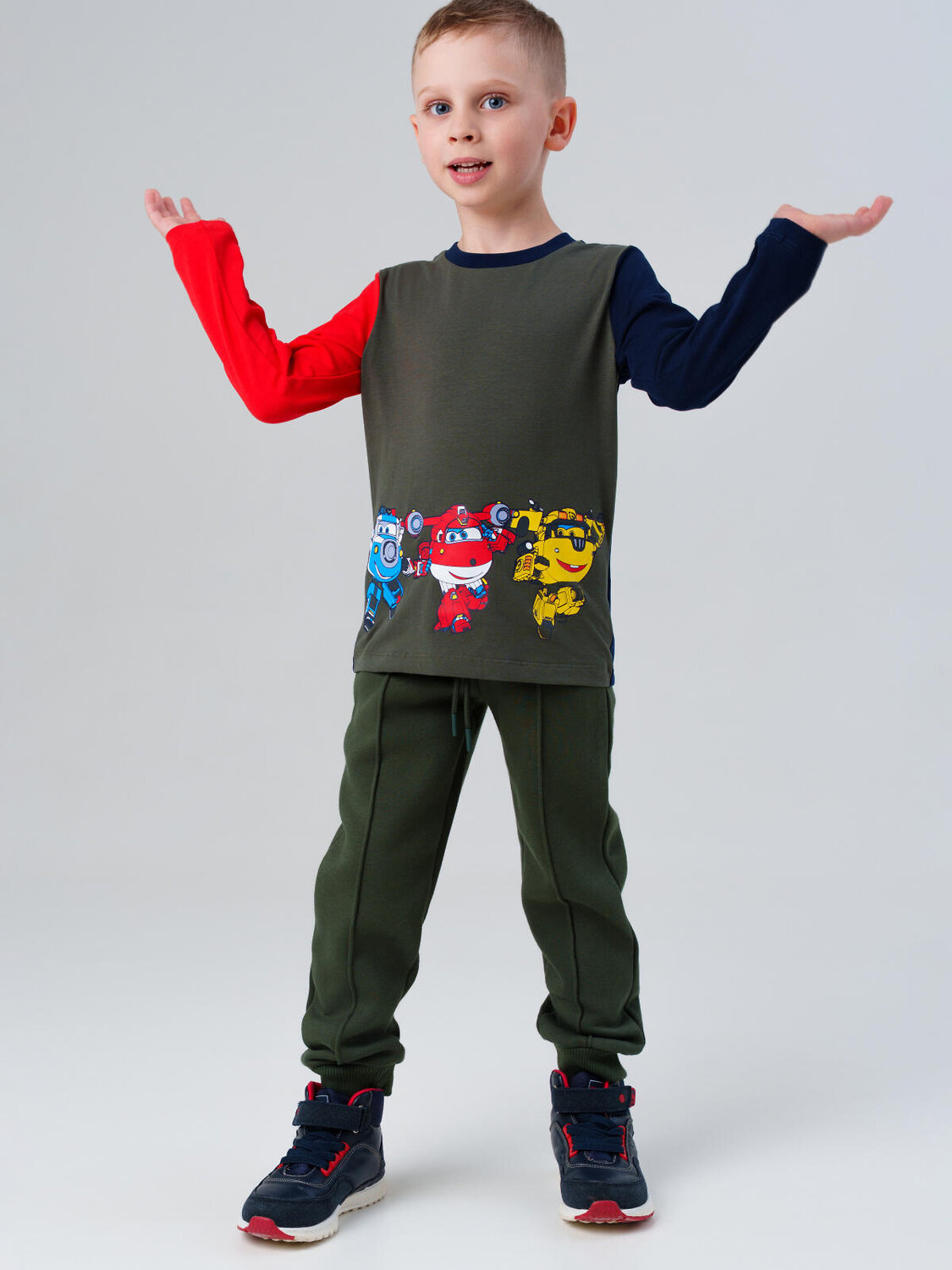 PLAYTODAY Фуфайка 573123 32532014 хаки,тёмно-синий,красный