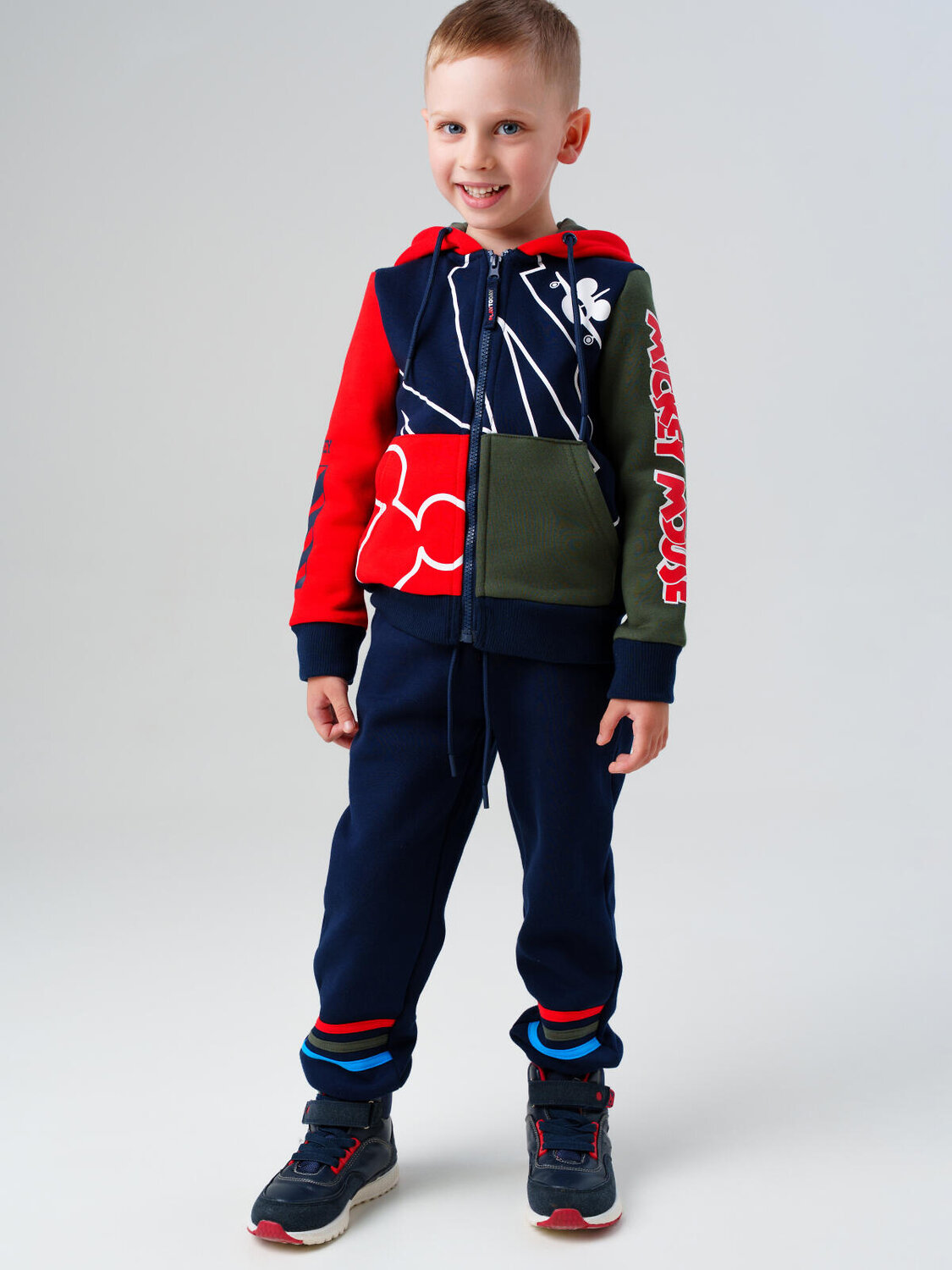 PLAYTODAY Толстовка 573124 32532001 хаки,тёмно-синий,красный