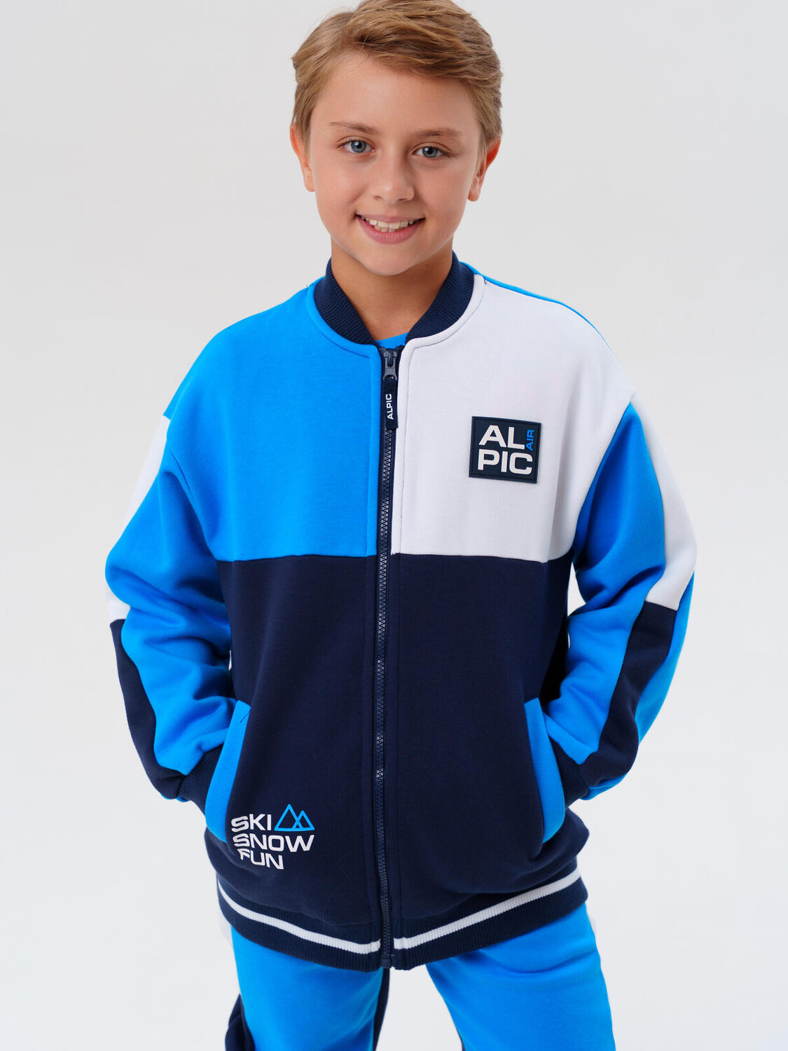 PLAYTODAY Толстовка 573131 32511222 белый,ярко-синий,тёмно-синий