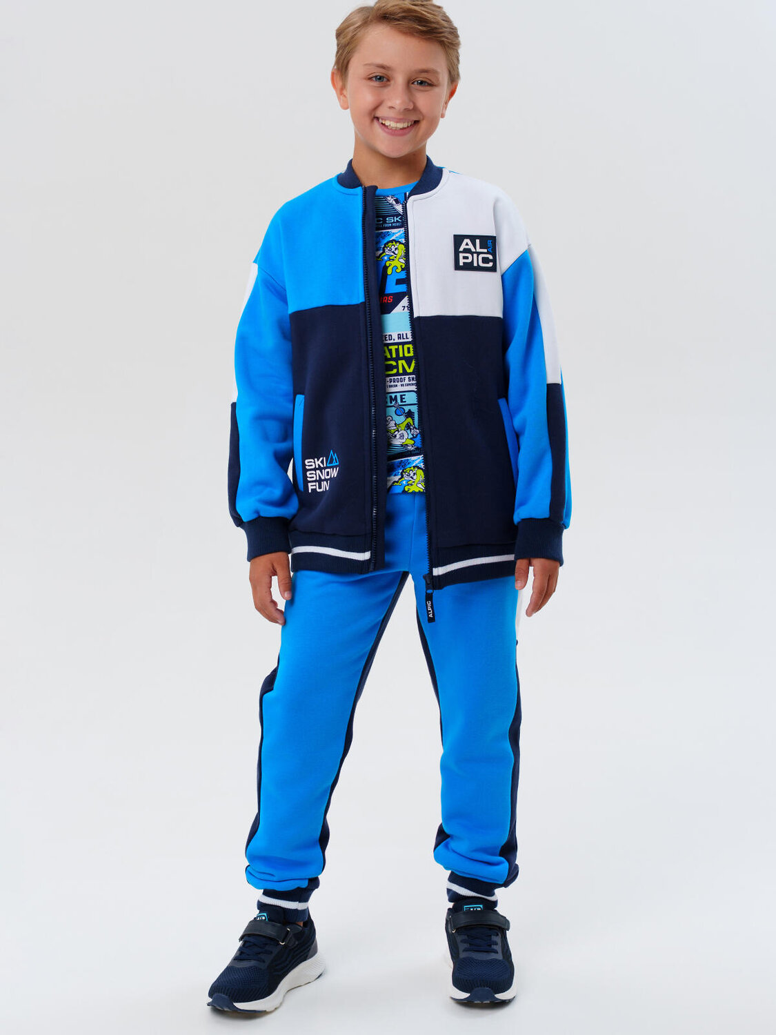 PLAYTODAY Толстовка 573131 32511222 белый,ярко-синий,тёмно-синий