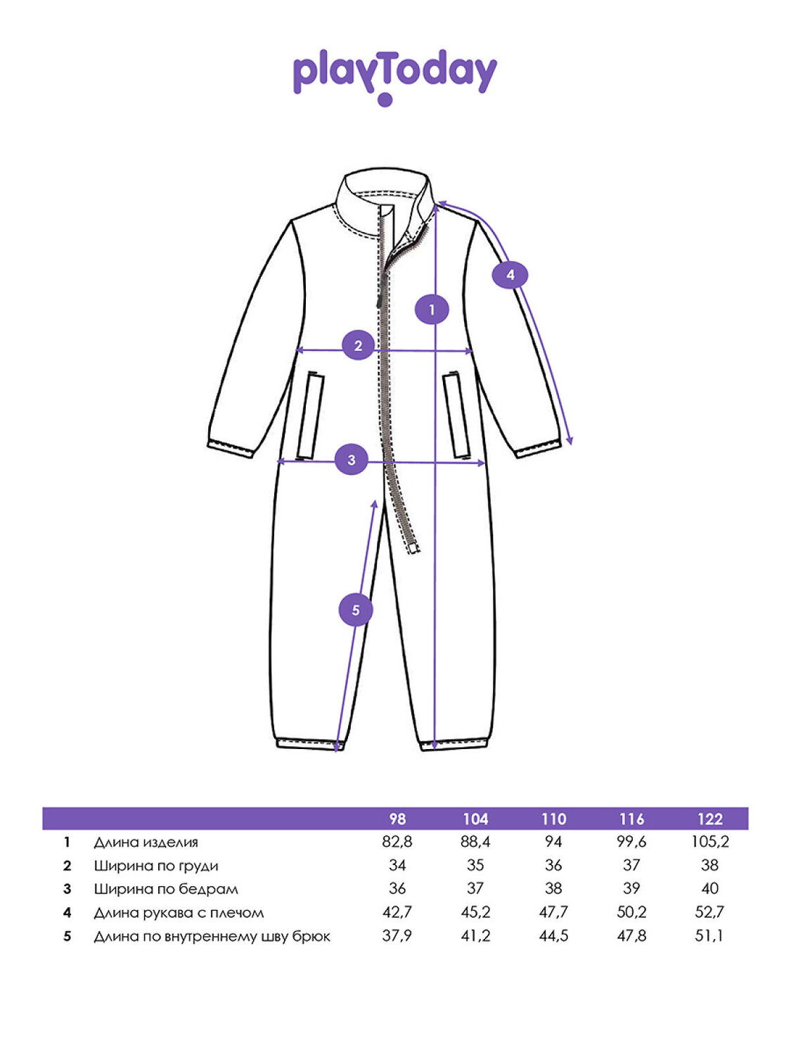 PLAYTODAY Комбинезон 573160 32532042 голубой