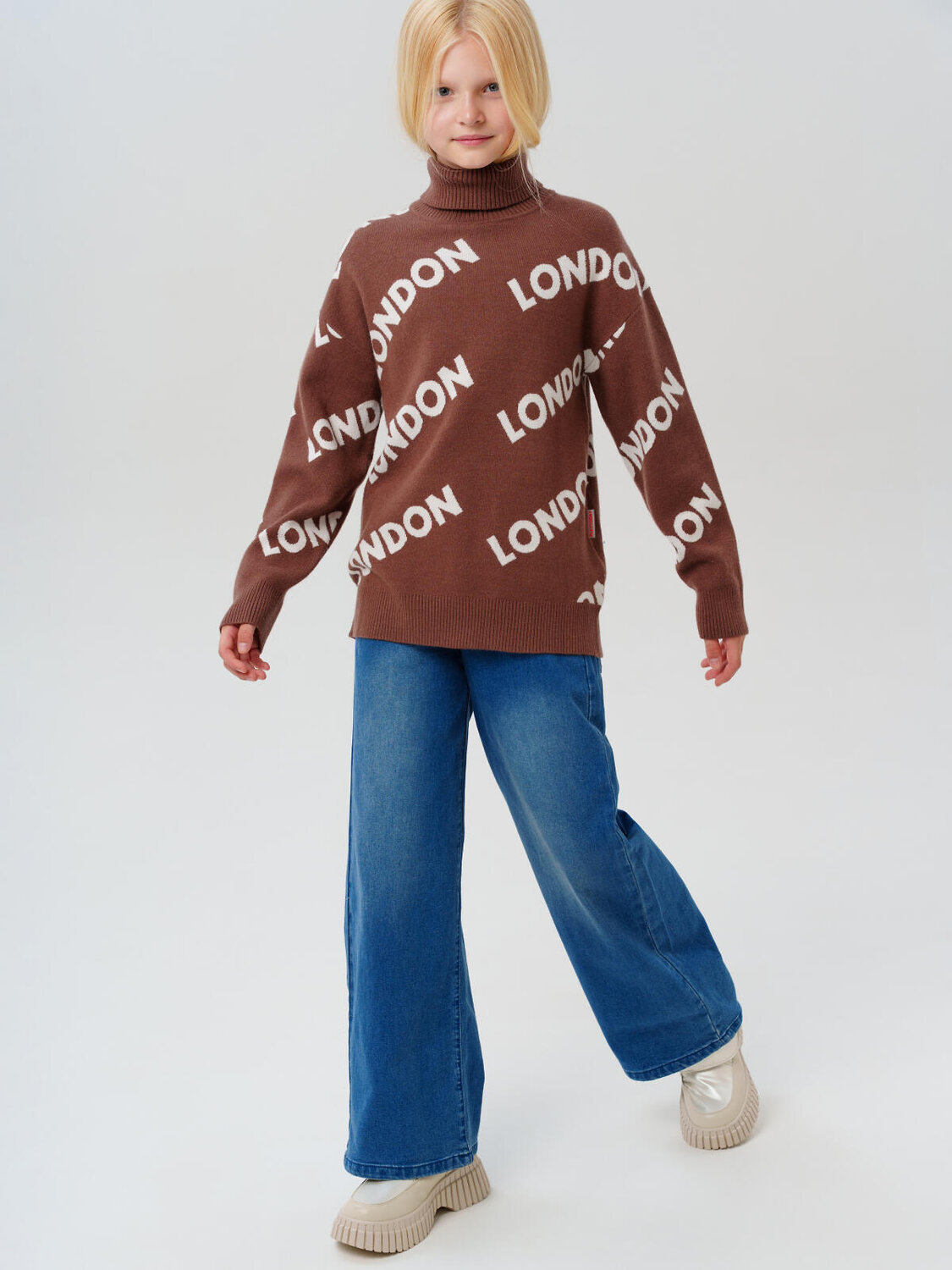 PLAYTODAY Свитер 573262 32521478 коричневый,белый