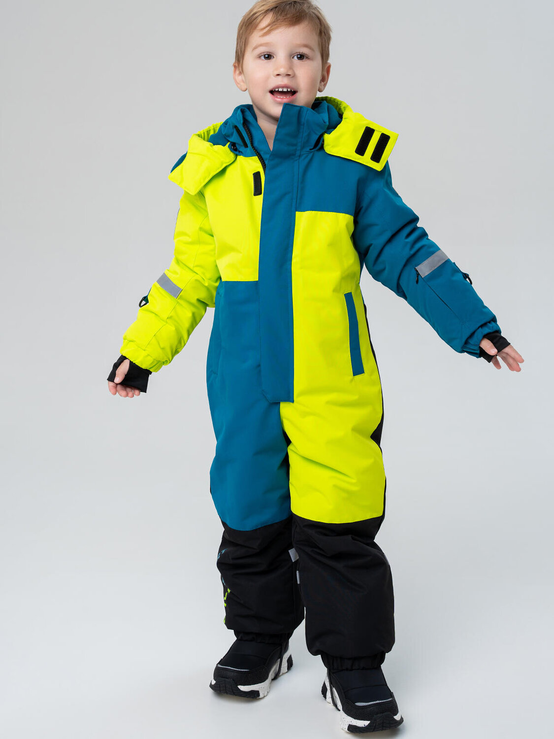 PLAYTODAY Комбинезон 573273 32512002 черный,зеленый,бирюзовый