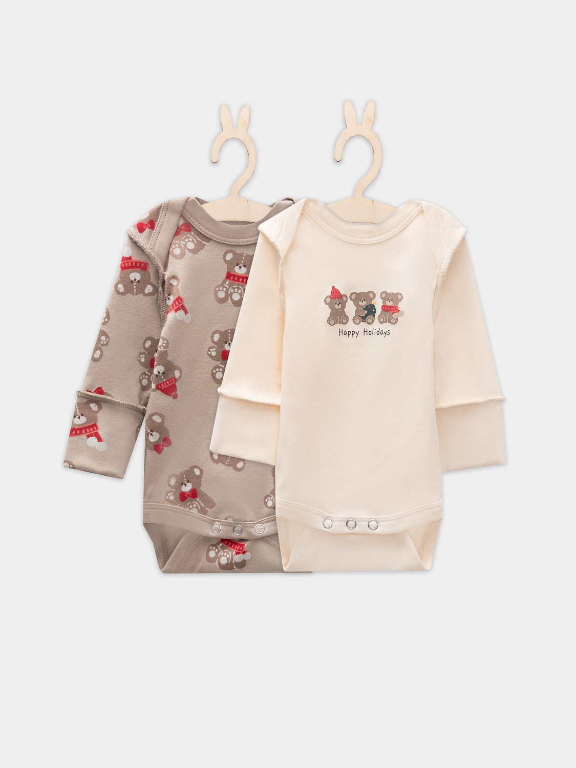 MARK FORMELLE Боди детское 573280 13016-1-2 сливочное масло +НГ мишутки на бежевом