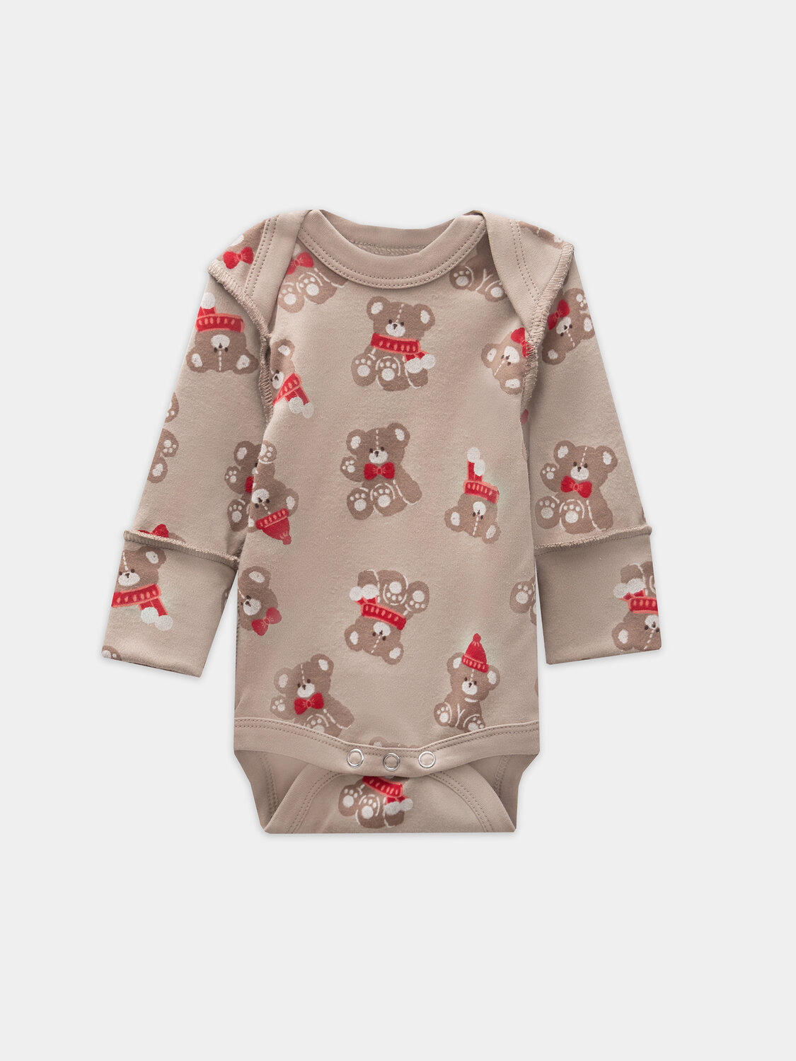 MARK FORMELLE Боди детское 573280 13016-1-2 сливочное масло +НГ мишутки на бежевом