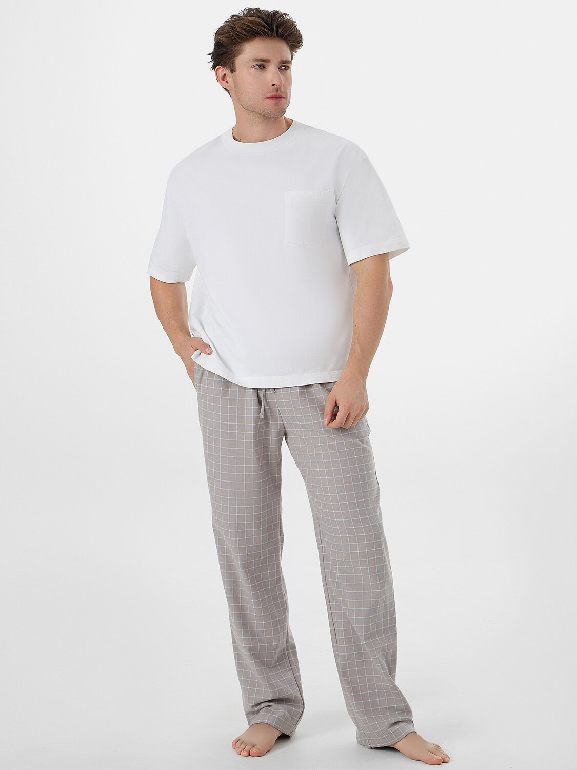 MARK FORMELLE Брюки 573290 581135 клетка на кофейном