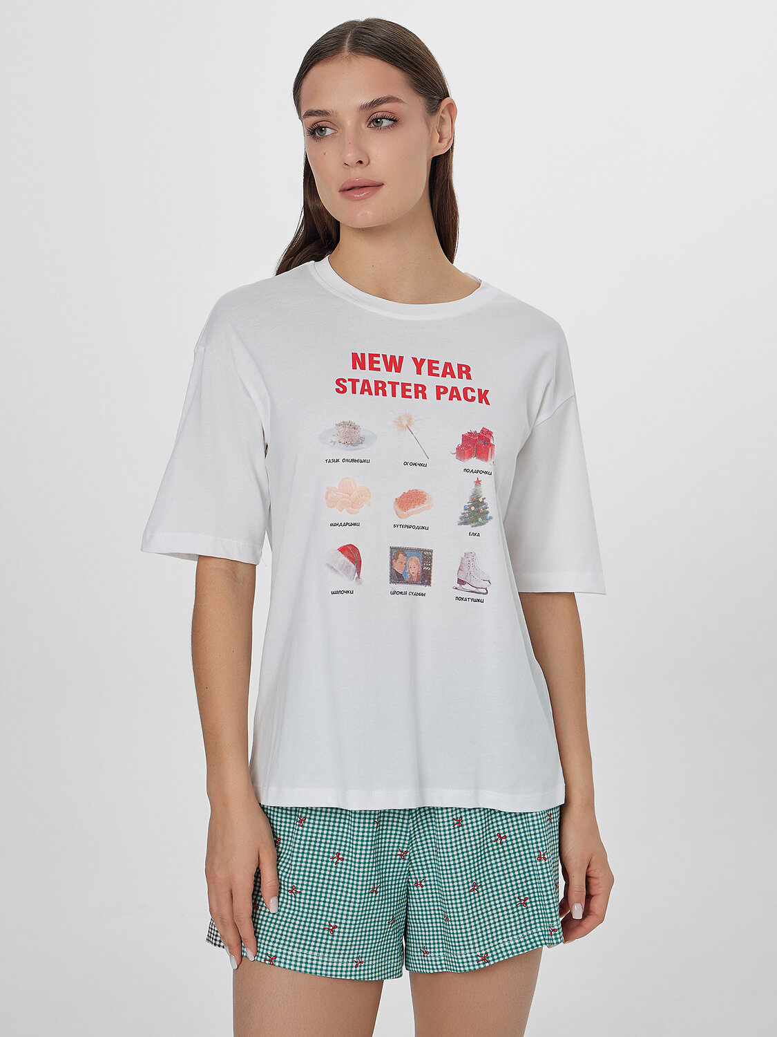 MARK FORMELLE Комплект 573318 592591 белый +зеленая клетка виши