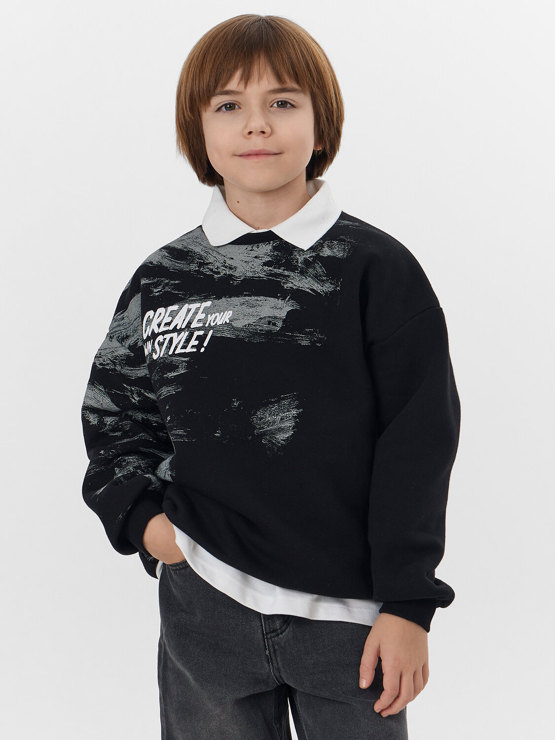 MARK FORMELLE Свитшот 573358 123447 черный +печать