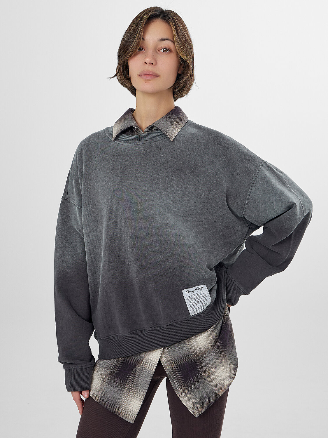 MARK FORMELLE Свитшот 573359 122813/1 вытравка на графите