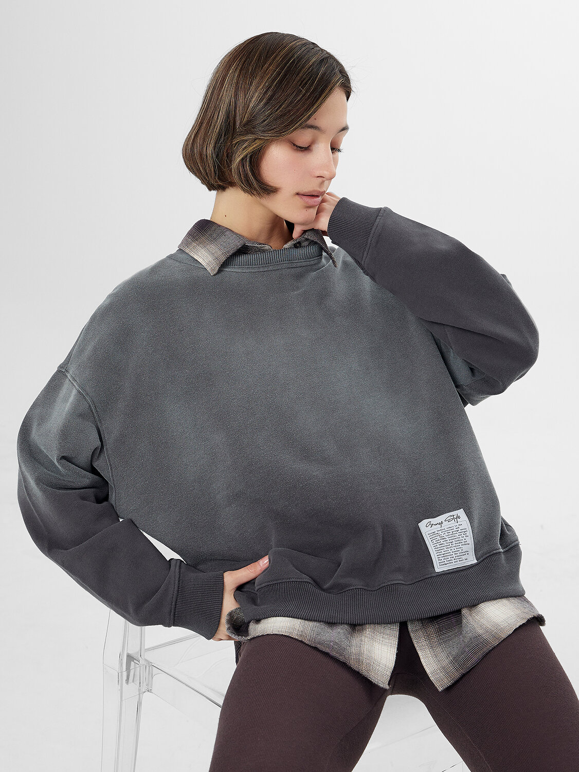 MARK FORMELLE Свитшот 573359 122813/1 вытравка на графите