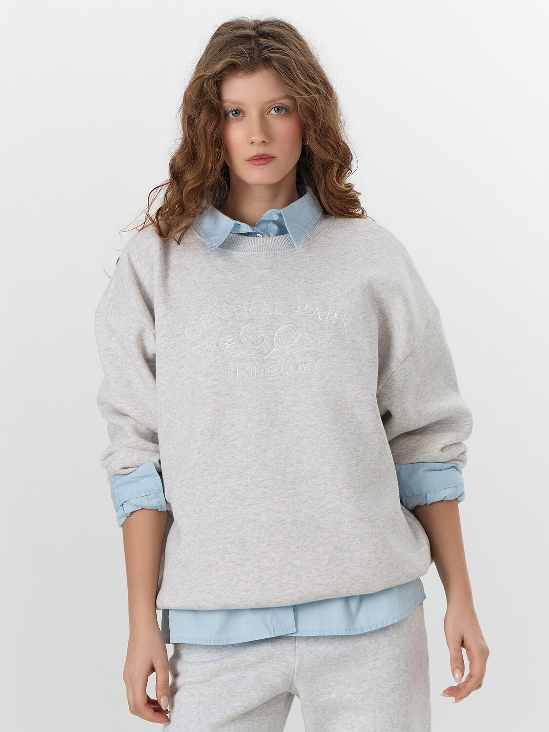 MARK FORMELLE Свитшот 573360 122887/1 серый меланж