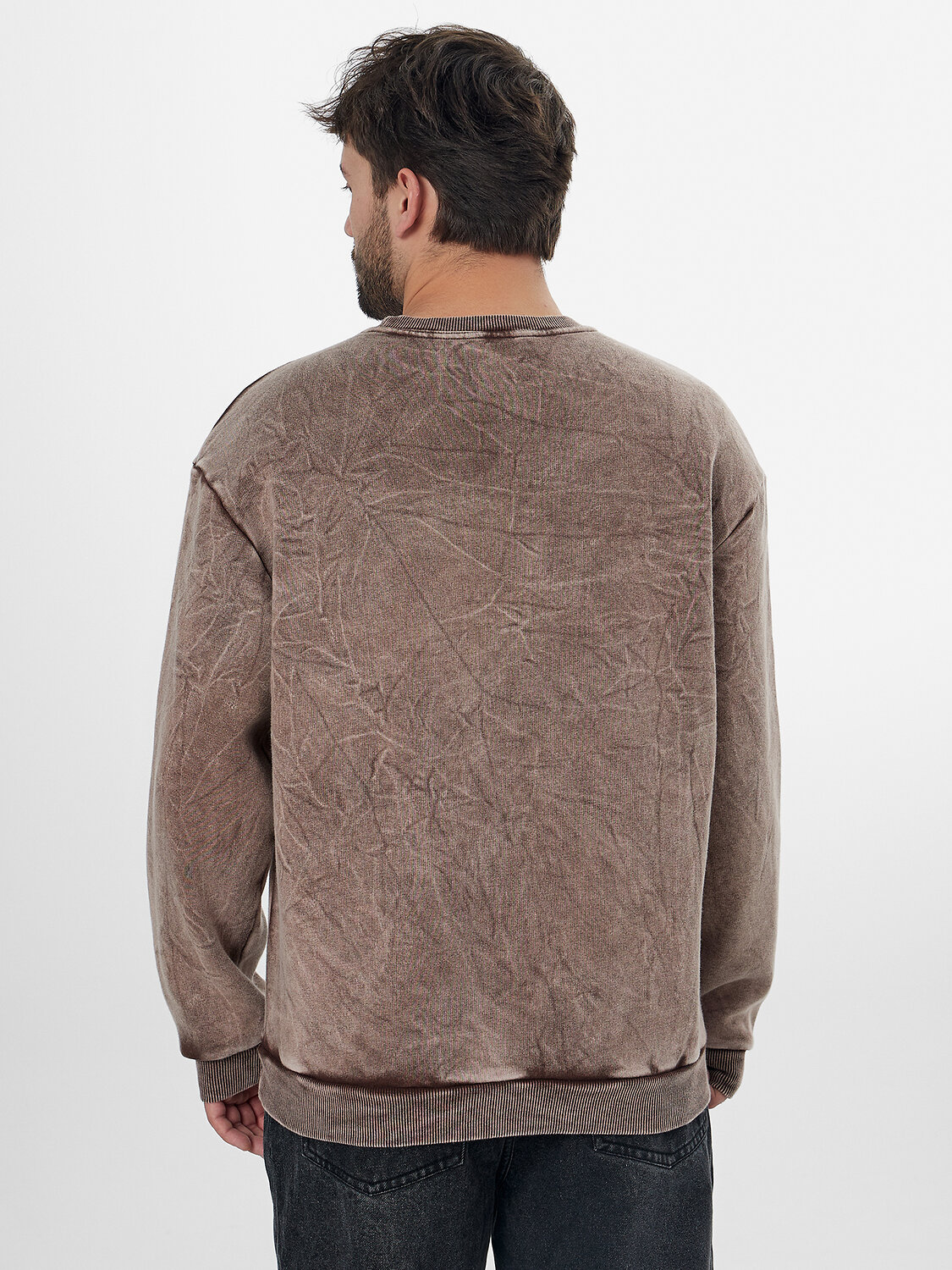 MARK FORMELLE Свитшот 573372 121801/1 ACID WASH шоколадный +печать